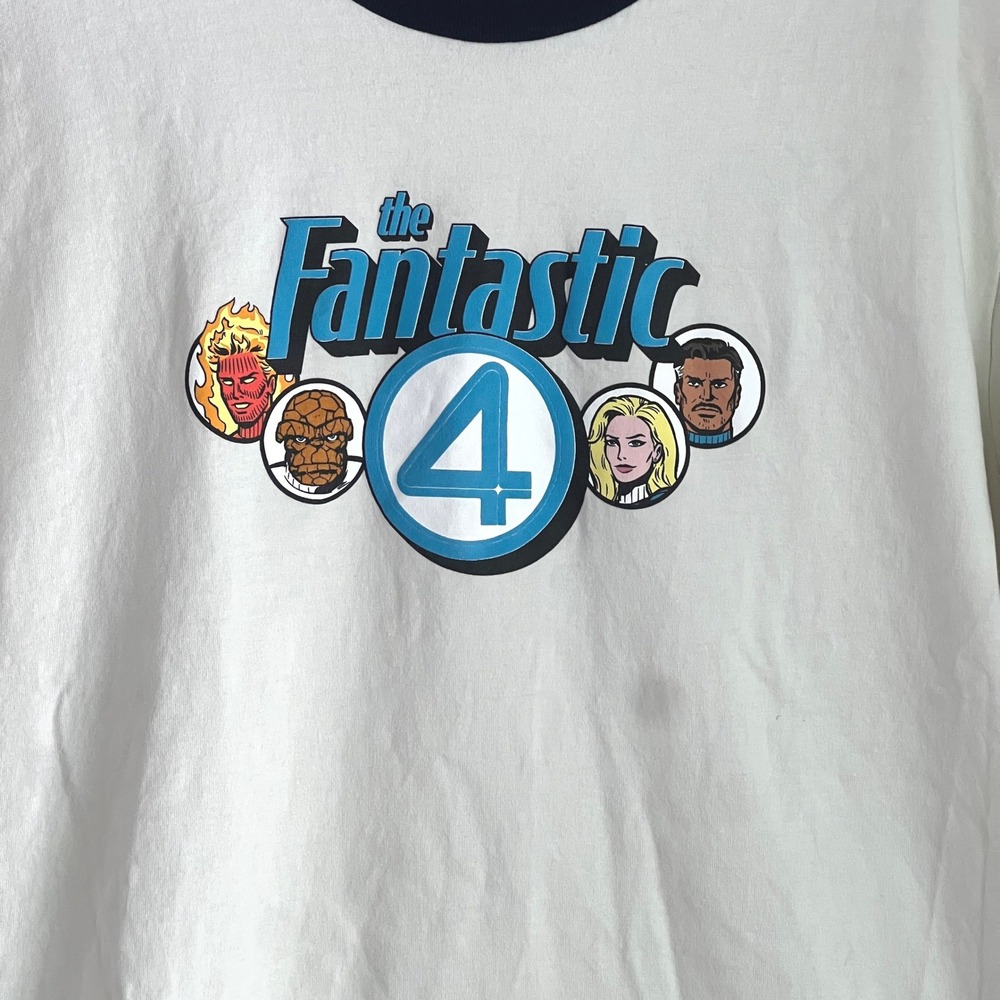 Spirit Jersey Fantastic 4 T-Shirt 3XL Mens Marvel Comic Ringer White Superhero - Picture 8 of 9